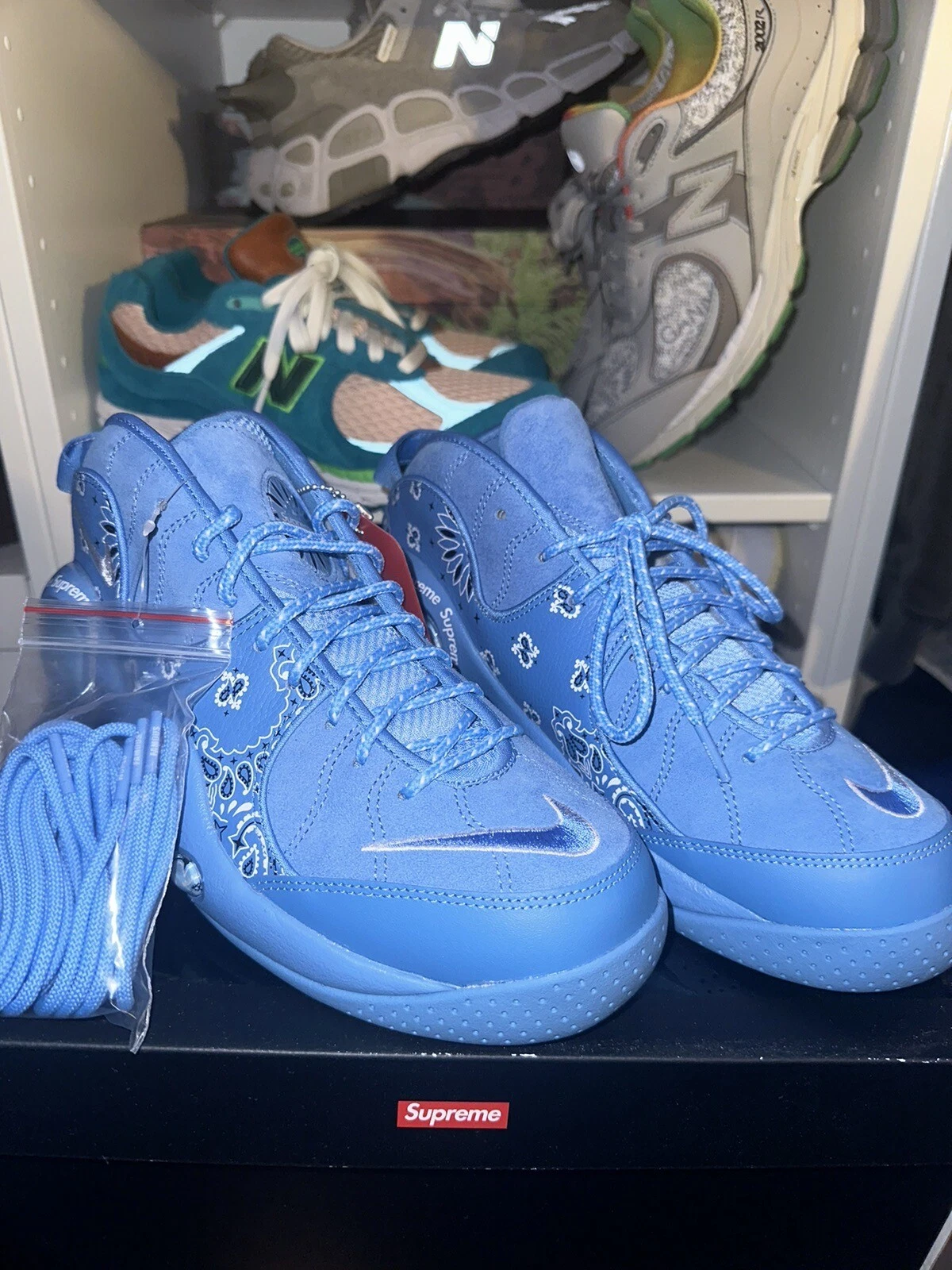 Supreme x Nike   Zoom Air Flight 95 SP   Bleu Universitaire Clair   UK 8,5 / US9,5