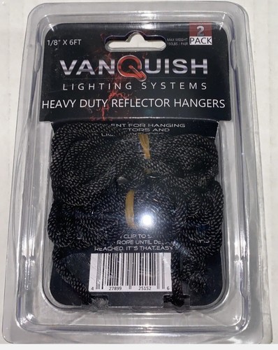 Vanquish Lighting Systems Schwerlast Licht Reflektor Aufhänger 1/8" x 6' 2 Stück - Bild 2 von 2