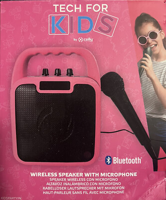 Cassa Bluetooth Portatile Karaoke Altoparlante Microfono Pink Celly  KIDSPARTYPK