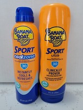 Banana Boat Sport Sunscreen Cool Zone Spray  Ultra Lotion SPF 30 xp2/25 LOTOF 2