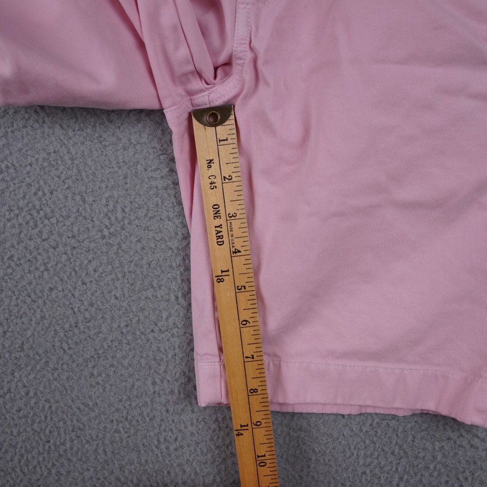 Brooks Brothers Red Fleece Shorts Mens 30 Pink Cotton Casual Chino Flat