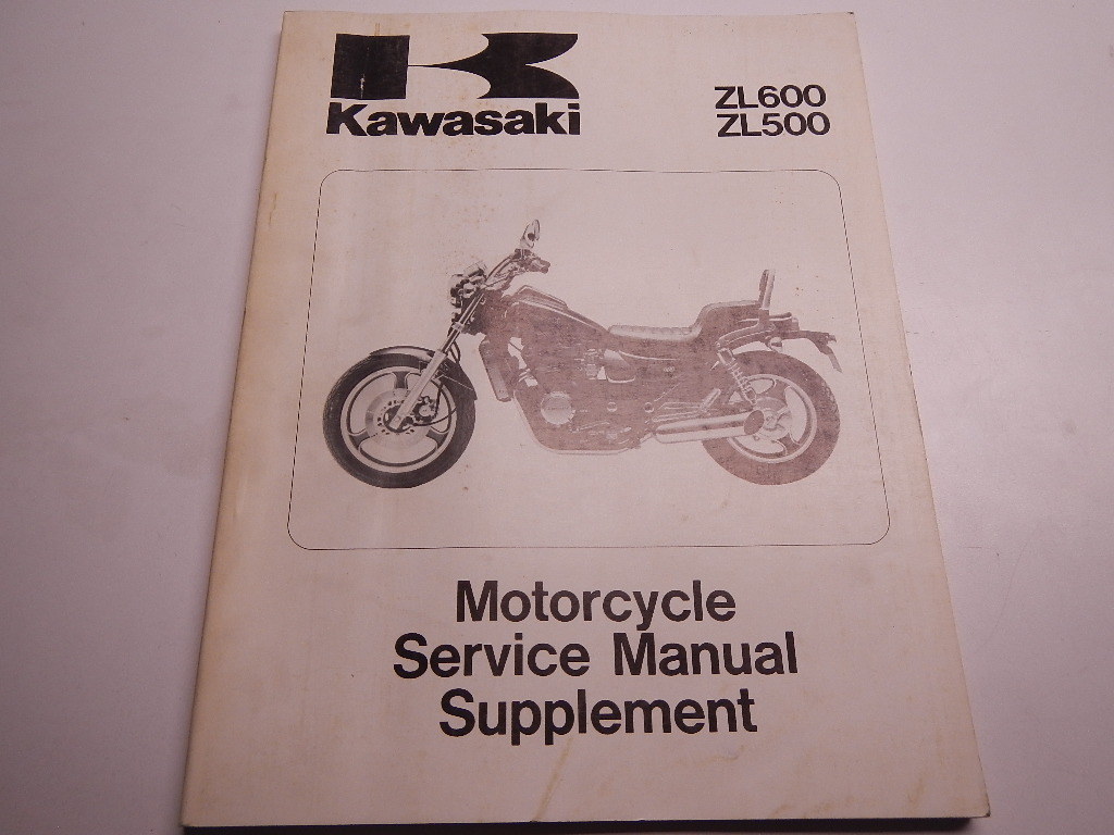 1986 Kawasaki ZL600 ZL500 Motorcycle Service Manual Supplement ZL