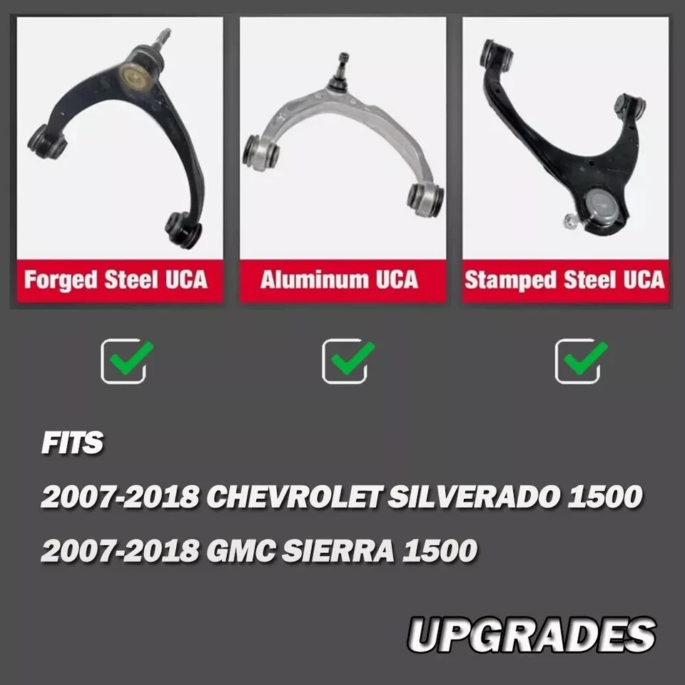 Front Upper Control Arm for 2-4" lift 07-18 Silverado Sierra Yukon XL 1500 Tahoe - Image 3 of 4