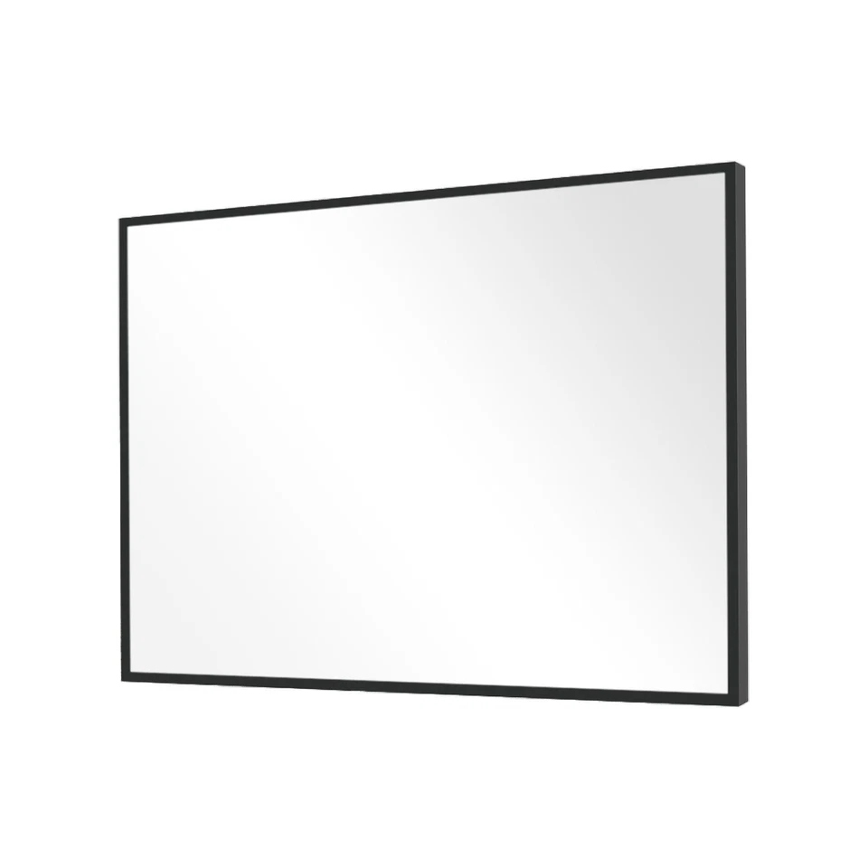 38" Black Metal Framed Accent Mirror - Image 3 of 4