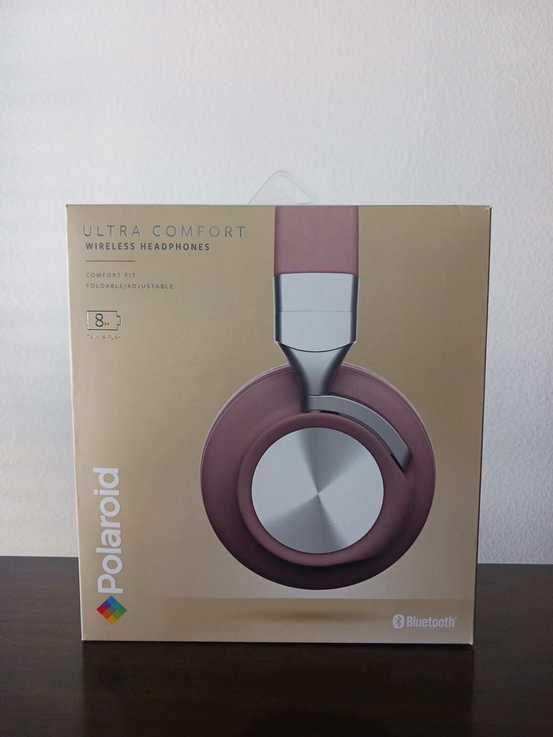 Polaroid Ultra Comfort Wireless Foldable Bluetooth Headphones Rose Gold-image