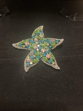Jeweled Starfish Pin