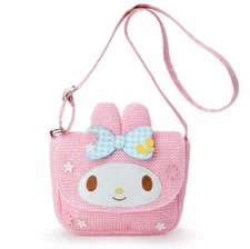 Cute My Melody Women's Straw Crossbody Bag Shoulder Bag Messenger Phone Bag