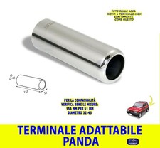 Terminale Scarico per Fiat Panda Trekking Cromato Finale Marmitta Fiat acciaio