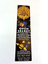 Advertising Bookmark Open Secret Book Music World Art Gallery San Rafael CA