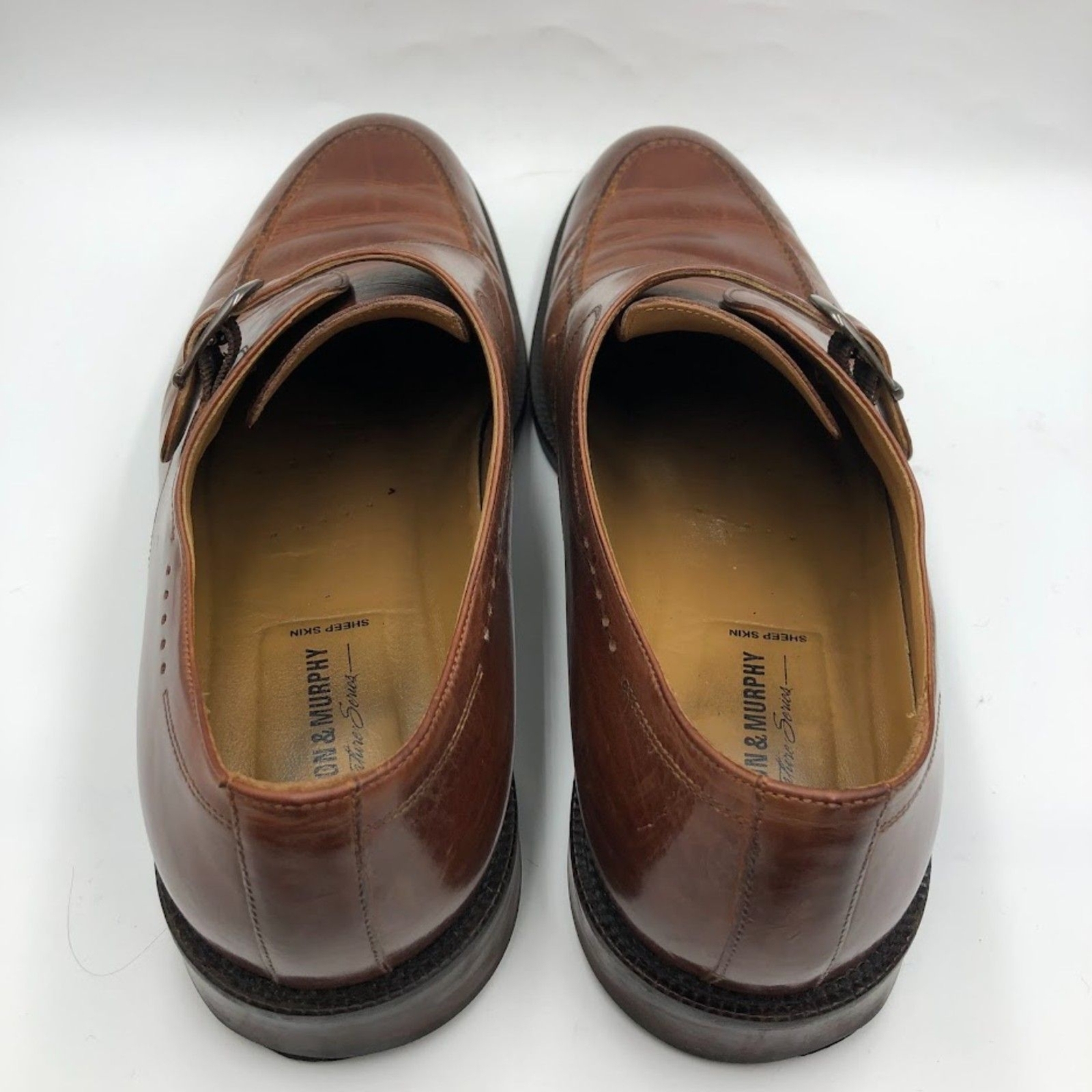Johnston & Murphy Men's Brown Leather Monk Buckle… - image 7