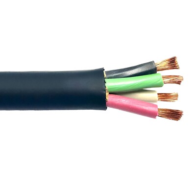 1000' 8/4 SOOW Portable Power Cable Flexible CPE Jacket Black 600V