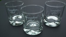 Canadian Club Rocks Glass Set-3 Pieces Vintage