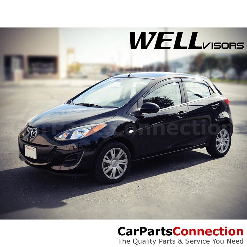 WellVisors Window Visors 11-15 Mazda 2 HB Side Deflectors - Image 3 of 4