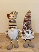 NEW 22" SHELF SITTING FALL GIRL BOY GNOMES SET OF 2 FREE SHIP