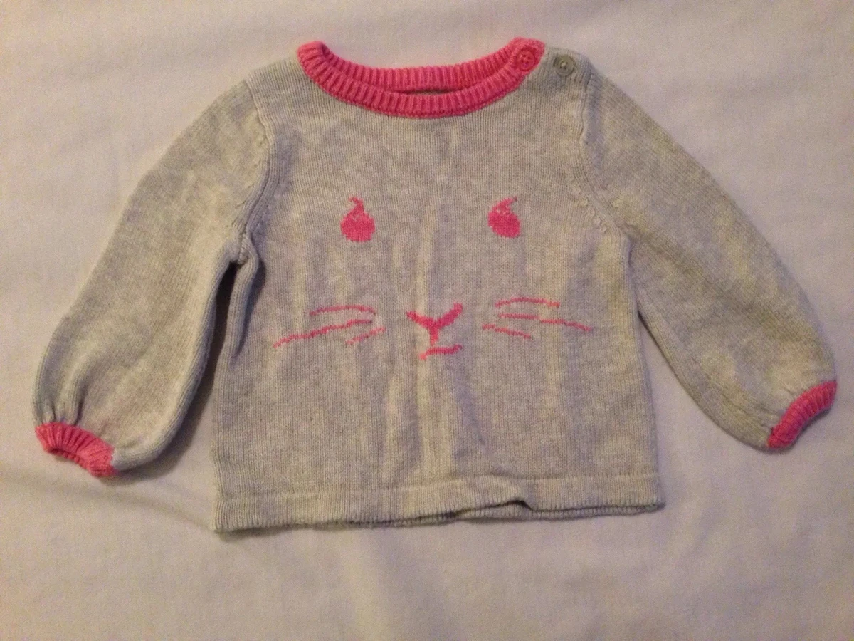 Beatrix Potter for Baby Gap Girls Pink Bunny Knit Sweater 3 6