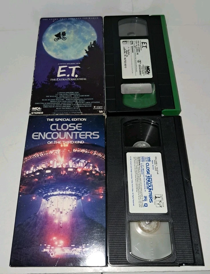 E.T. The Extra Terrestrial & Close Encounters Of The Third Kind VHS Spielberg - Image 2 of 4
