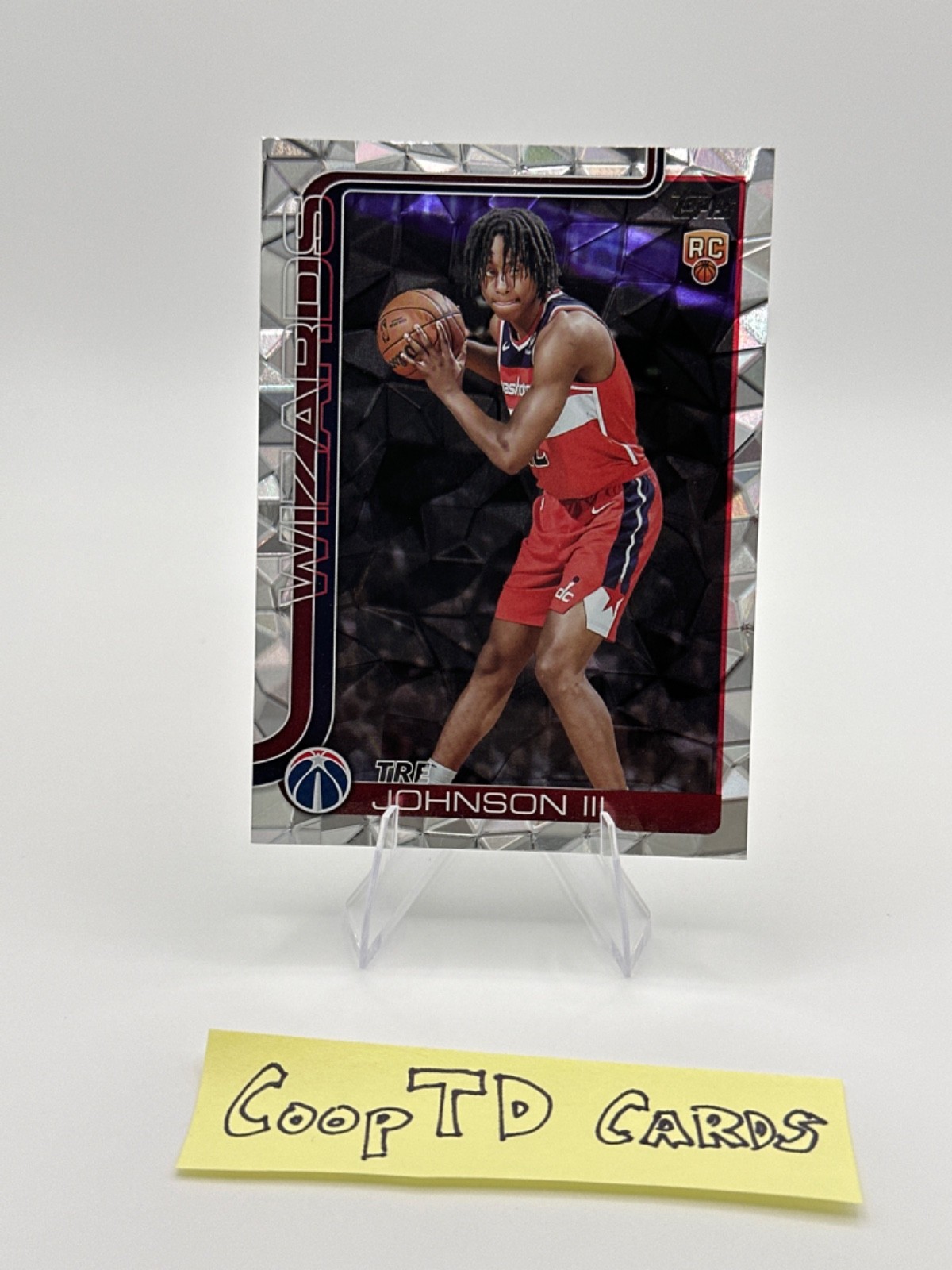 2025-26 Topps NBA Flagship Basketball Tre Johnson III RC #206 Silver Diamante