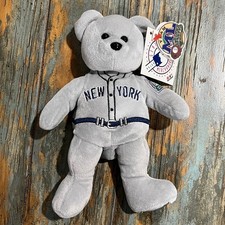     NWT Vintage New York Yankees JETER Team Beans Authentic MLB Bear Beanie Plush