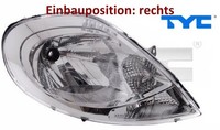 Tyc 20-1099-15-2 Hauptscheinwerfer Rechts Scheinwerfer Frontscheinwerfer