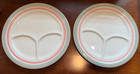 Lot 2 Shenango China Gray Pink Bands Divided Grill Plates Rim Rol Wel Roc U-15 — photo 1