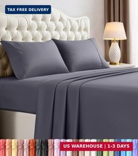 Bed Sheet Set 4 Piece 1800 Count Egyptian Comfort Deep Pocket Hotel Bed Sheets