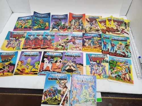 25x Vintage MOTU Mini Comic Book Lot He-man Modulok Pount Dread Rio Blast