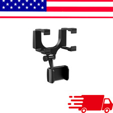 Universal 360 Rotation Car Rear View Mirror Mount Stand GPS Cell Phone Holder US