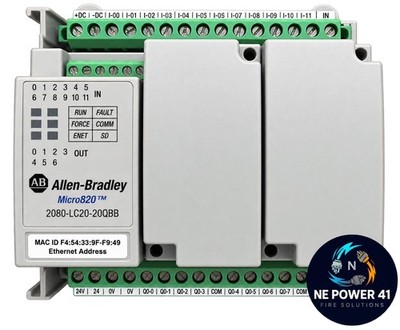 Allen Bradley 2080-LC20-20QWB Micro820 Ethernet PLC Controller 24VDC 2A Series B