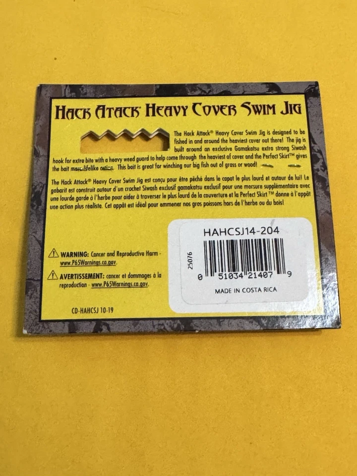 Lote de 2 Plantillas de Natación Strike King Hack Attack Cubierta Pesada 1/4oz Blanco/Negro y Azul Foto 4 de 4