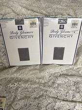 Vtg 90s Givenchy Pantyhose Size B Body Gleamers 156 Silver Fox NOS