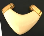 Vintage Necklace Pendant SIGNED TRIFARI Lucite Gold tone Jewelry lot v