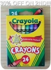 Crayola Nontoxic Crayons, 24 Colors, 30 Off on 2nd