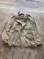 Vintage 1940s U.S. Army M41 Jacket OD Poplin Field Medium Olive Stencil Infantry