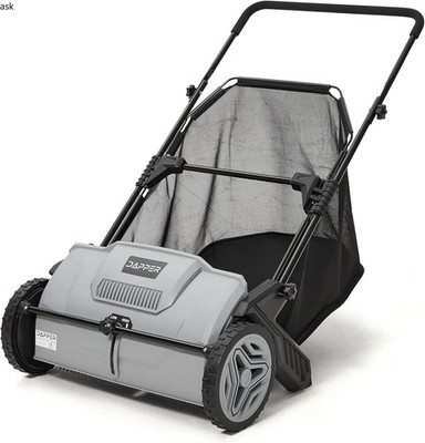 Dapper Supply 21-Inch Push Lawn Sweeper, Grass, Lawn and Leaf Cleanup Collector