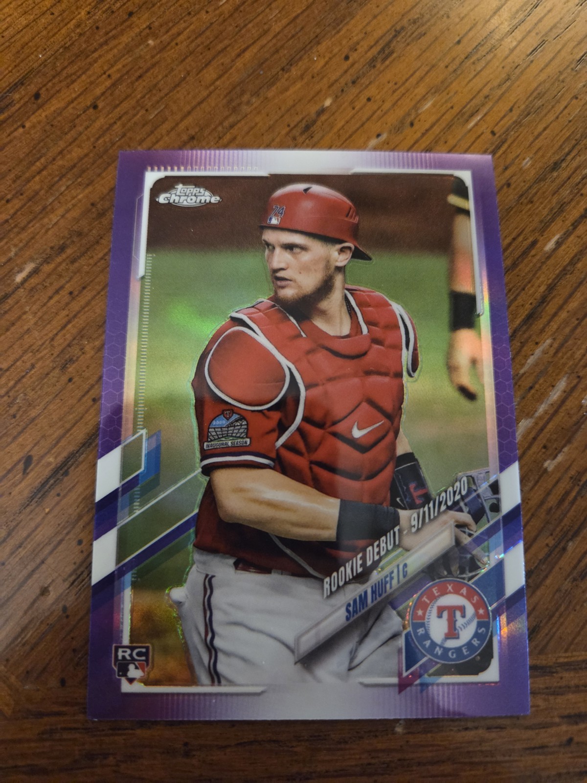 2021 Topps Chrome Update #USC60 Sam Huff Rookie Debut Purple Refractor