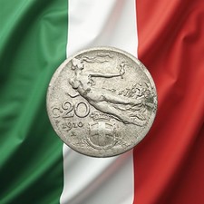 1910 R Italy 20 Centesimi - Combined Ship