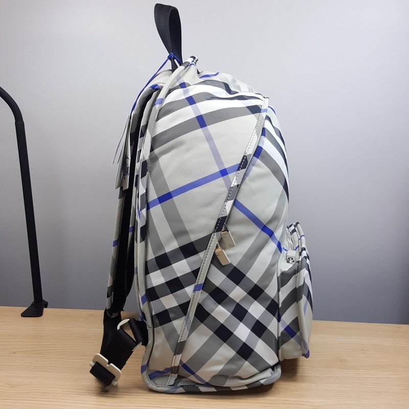 BURBERRY Backpack Shield Lichen Check Plaid Cream Authentic Unisex $1950 image 6