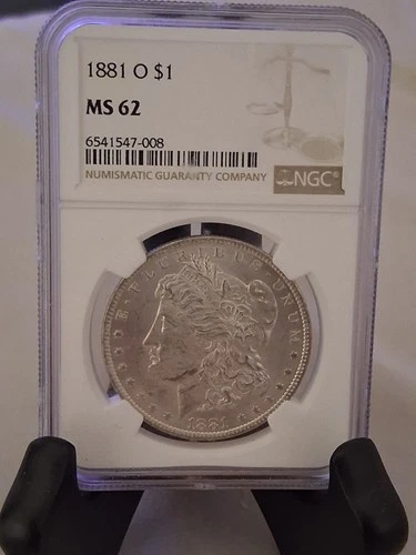 Beautiful Morgan 1881-O Silver Dollar MS62 NGC Nice Starter