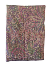 Vtg Ralph Lauren New Bohemian Paisley Euro Sham 28x28 Purple Cording
