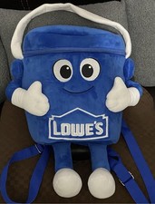 Lowe's Big Blue Bucket Plush Backpack LIMITED - Sold Out Brand New w/Tags