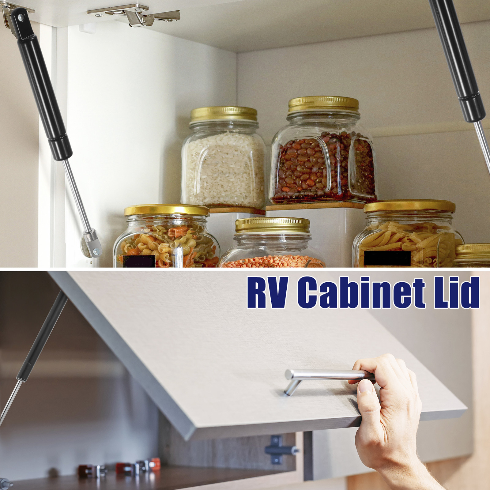 Universal 4 Inch 5Ibs/22N Black Lift Supports Struts Shocks Gas Spring Pack of 2