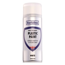 Bartoline Direct to Plastic Paint White Fast Direct Use Protective Coating 400mL