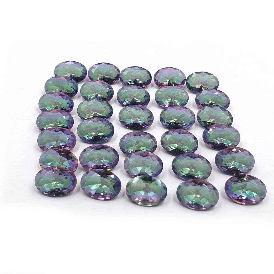 Mystic Quartz Oval Cut Loose Gemstone Lot 10*14 MM 100 CT 27 Pcs - Image 2 of 3