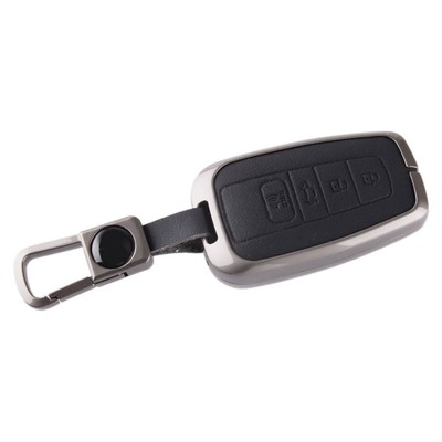 4 Buttons Car Smart Key Fob Cover Case with Chain Fit for Toyota RAV4 Corolla,