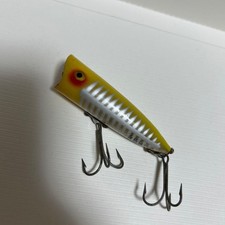 Heddon Old Chugger Spook Helmet Yellow Used Motorcycle Gear