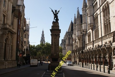 Foto 6x4 Blick auf das Temple Bar Monument von Fleet Street London Lookin c2016