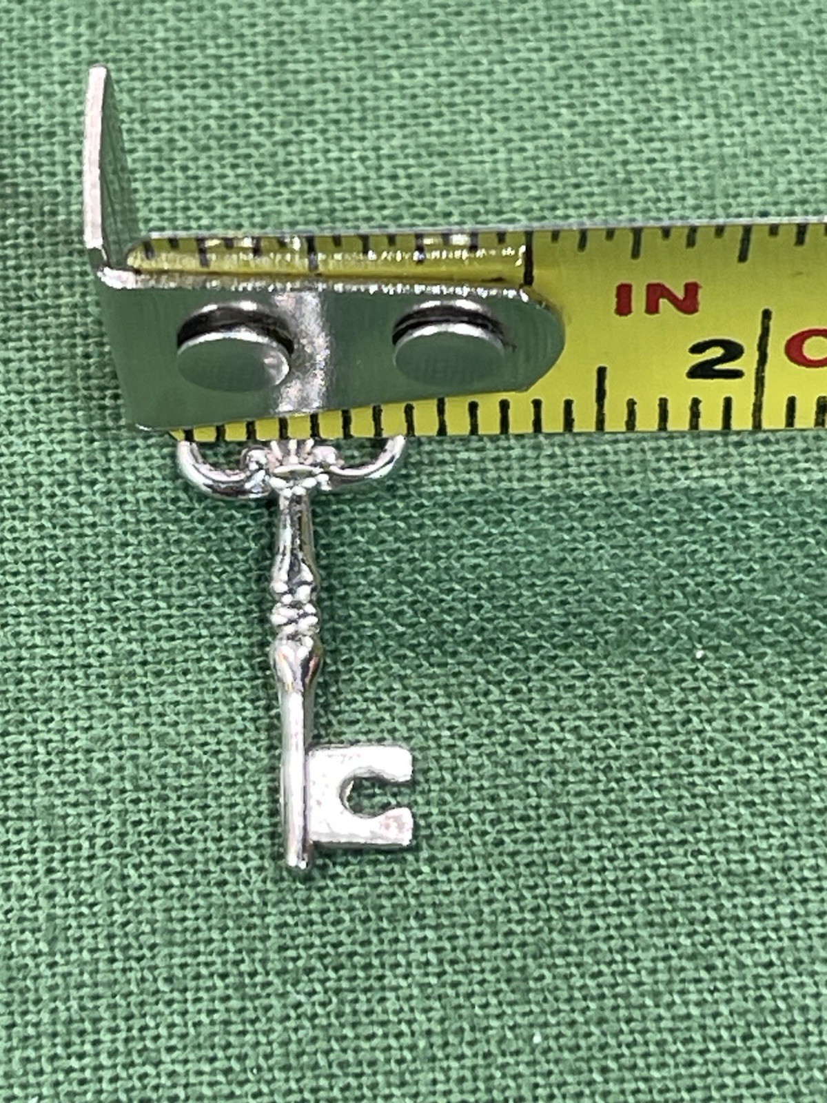 Tiny Sterling Silver Skeleton Key Charm Pendant *… - image 5