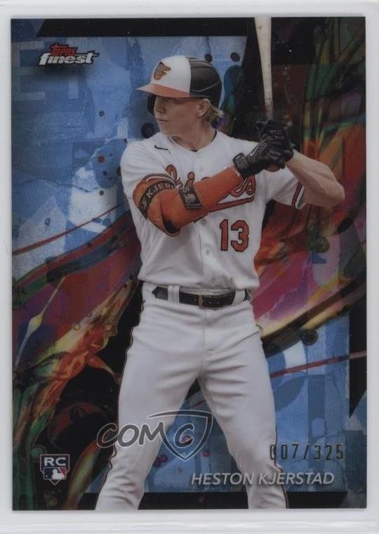 2024 Topps Finest Common Sky Blue Refractor 7/325 Heston Kjerstad #43 4k8