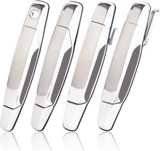 Upgrade Exterior Door Handle Chrome Fit For Chevrolet Silverado 1500 2500 3500 F