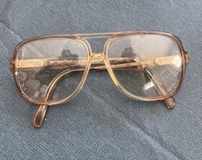 Vintage Brown Aviator Glasses Safilo 1030s Made In Italy 1970s 80s
